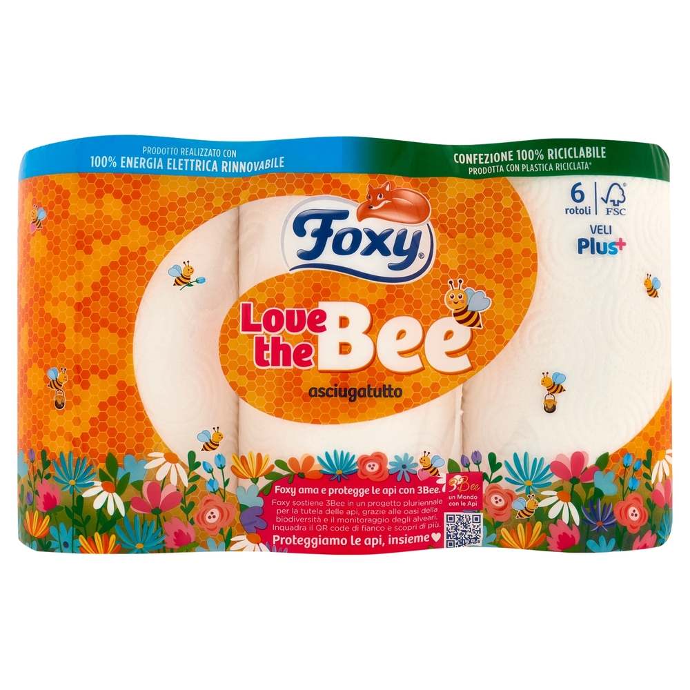 Foxy Love the Bee asciugatutto 6 pz
